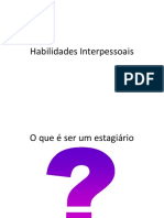 Workshop relações interpessoais, o estágio