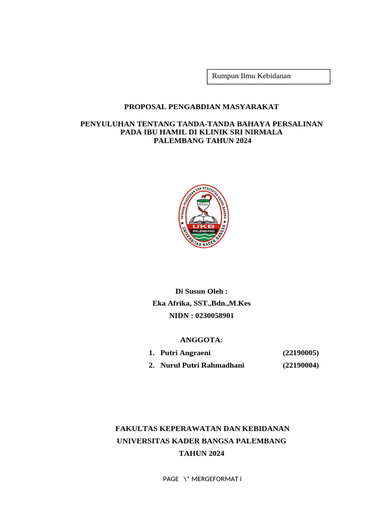 Proposal PKM Eka 2024 | PDF