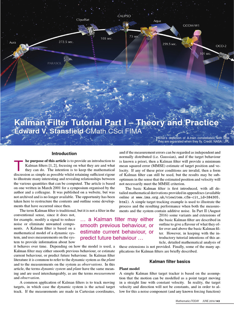 Introduction to Kalman Filters | PDF | Kalman Filter | Covariance