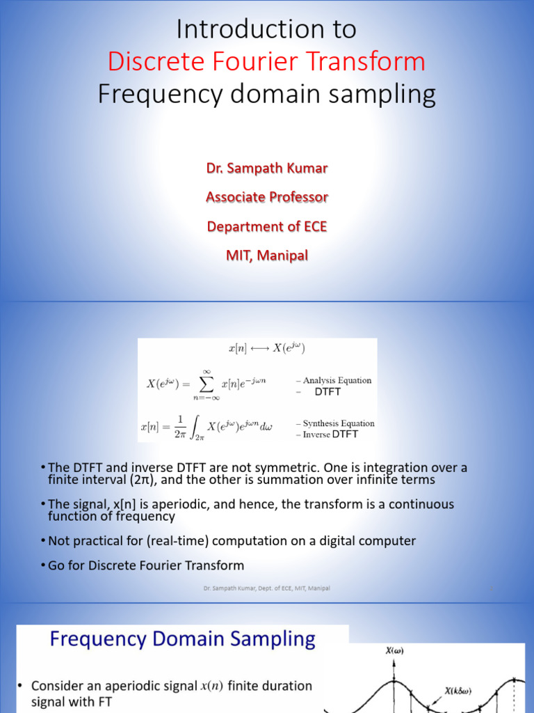 Discrete Fourier Transform Overview | PDF
