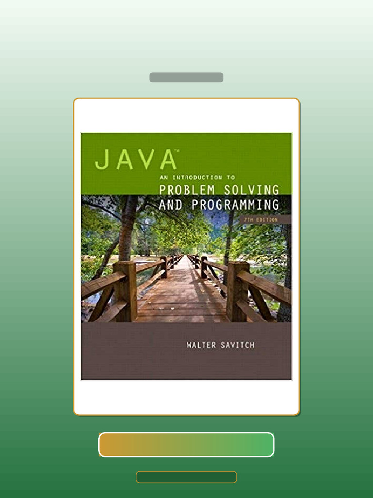 Test Bank for Java an Introduction to Problem Solving and Programming ...