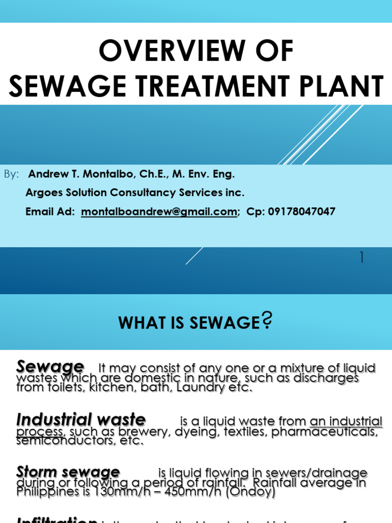 Sewage Treatment Plant Overview | PDF | Sewage Treatment | Sewage