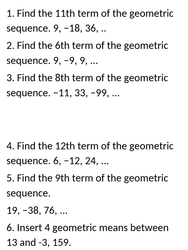 Geometric.mean.Nth.term.Exercise | PDF