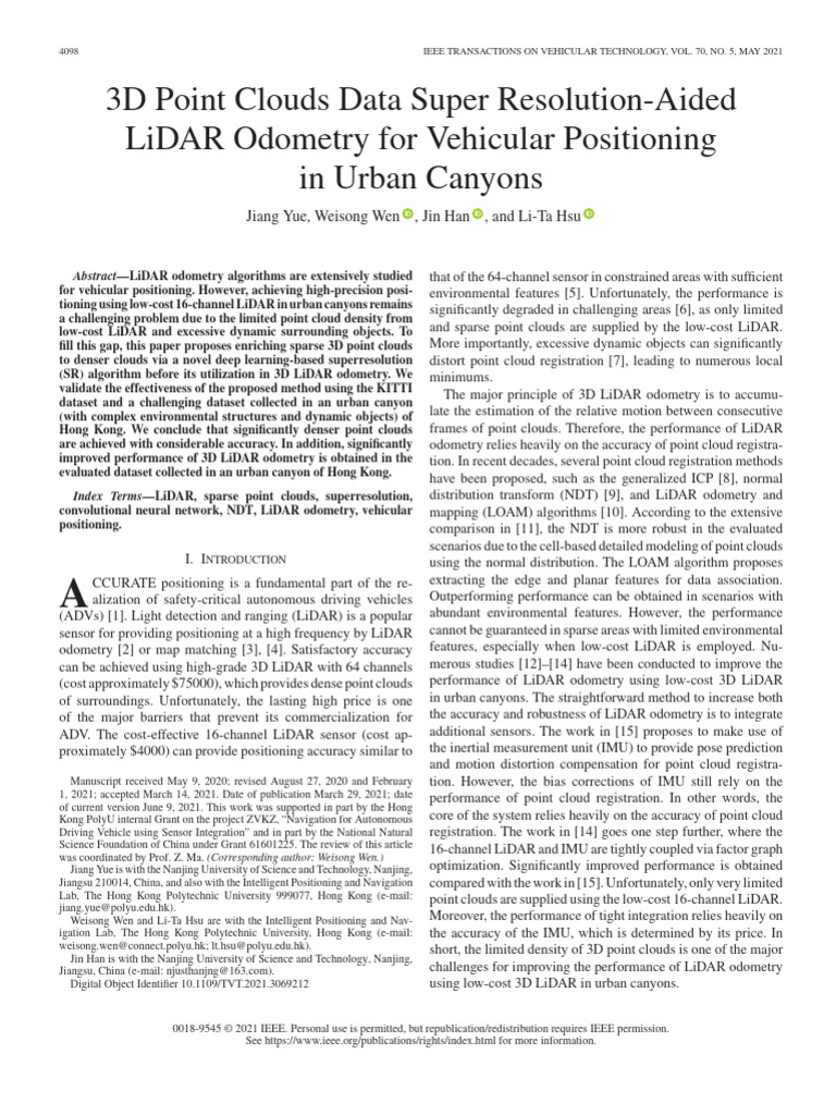 3D Point Cloud Super Resolution for LiDAR | PDF | Image Segmentation ...
