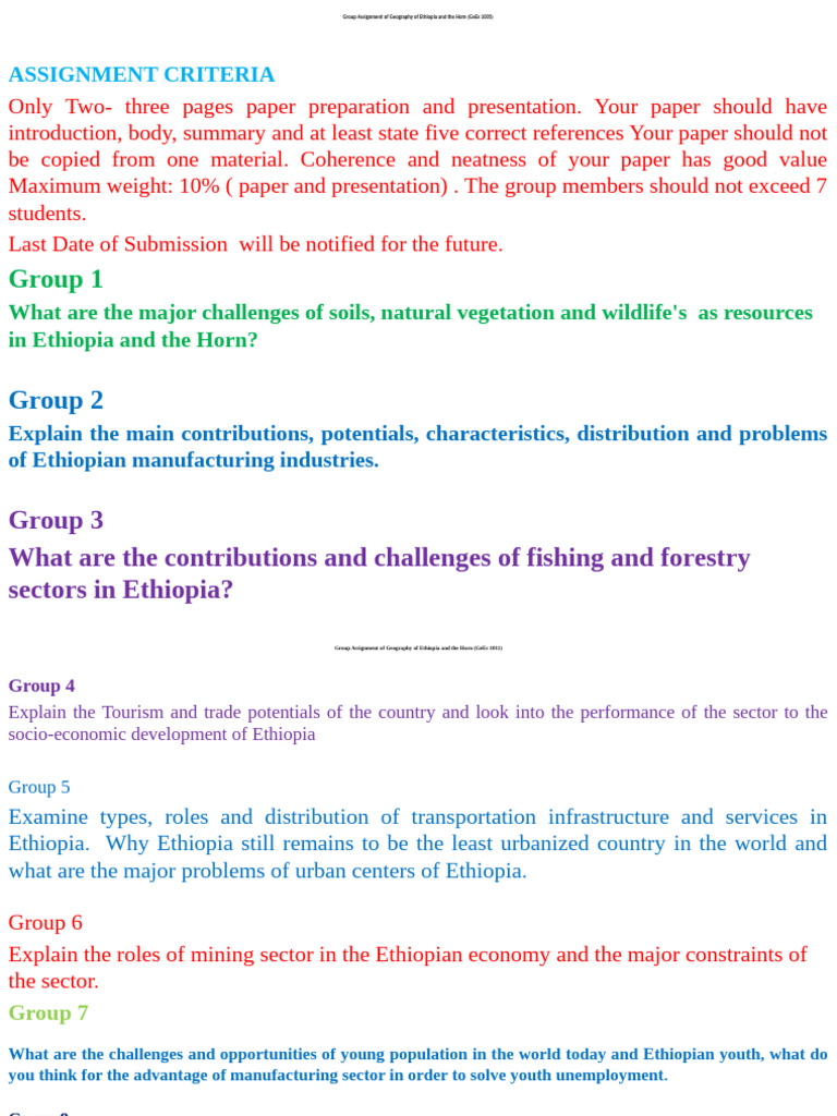 GeES 1005 Group Assignment | PDF