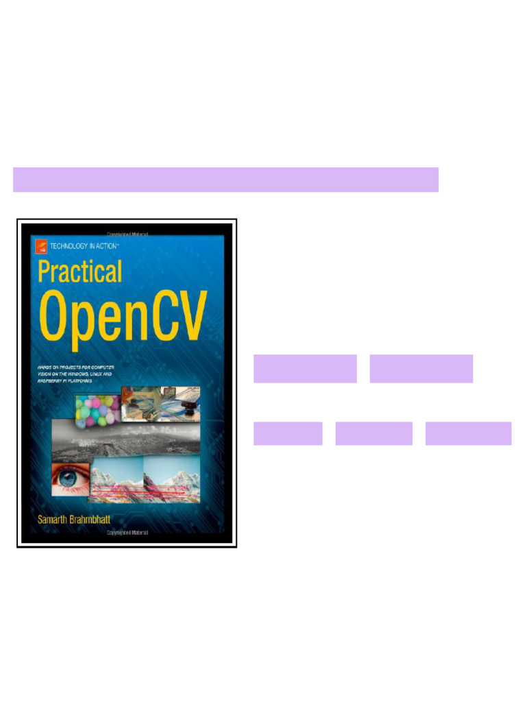 Practical OpenCV 1st Edition Samarth Brahmbhatt full | PDF