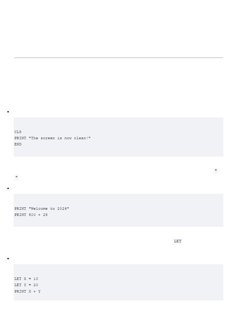 Class Note QBASIC B.adhikary | PDF | Control Flow | Computer Science