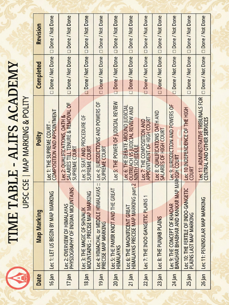 Time Table | PDF