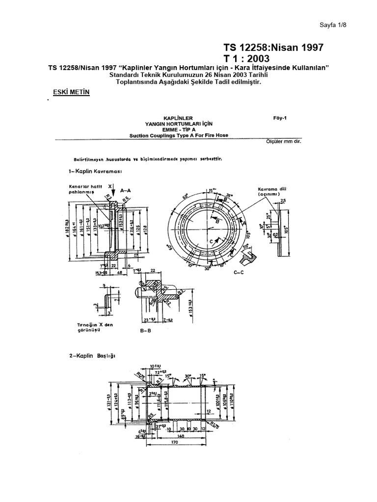 TS 12258:nisan 1997 T 1: 2003: TS 12258/nisan 1997 