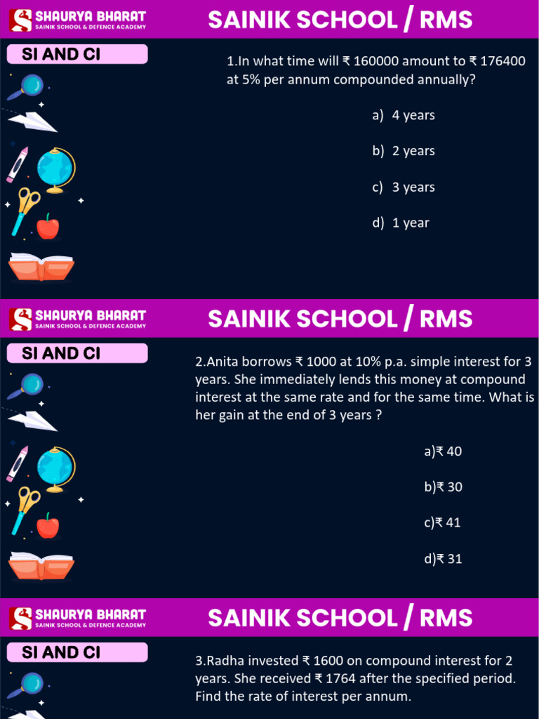 CI AND SI | PDF | Interest | Compound Interest