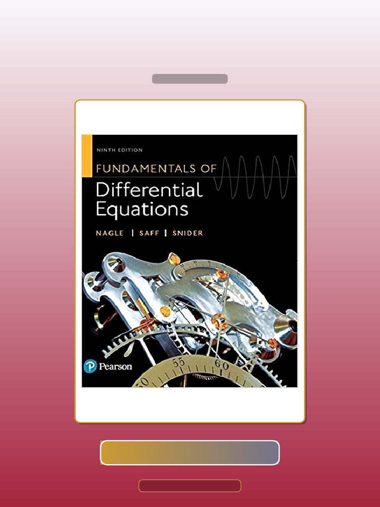 Test Bank for Fundamentals of Differential Equations 9th Edition | PDF ...