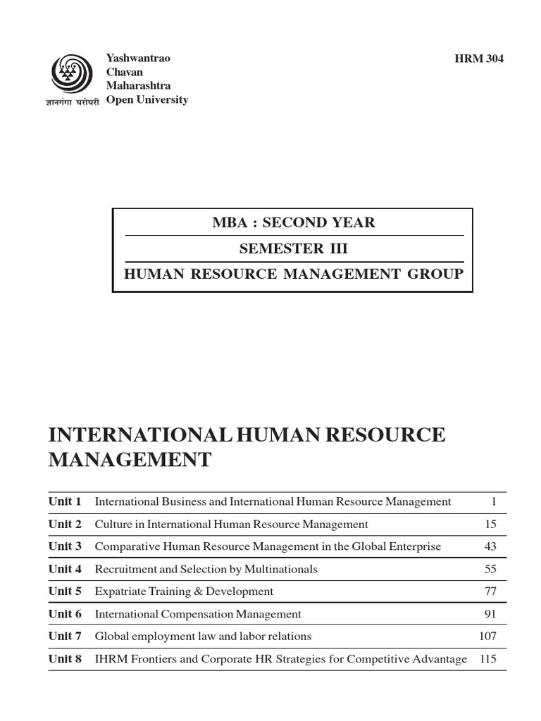 International Human Resource Management Guide | PDF | Cost Of Living ...