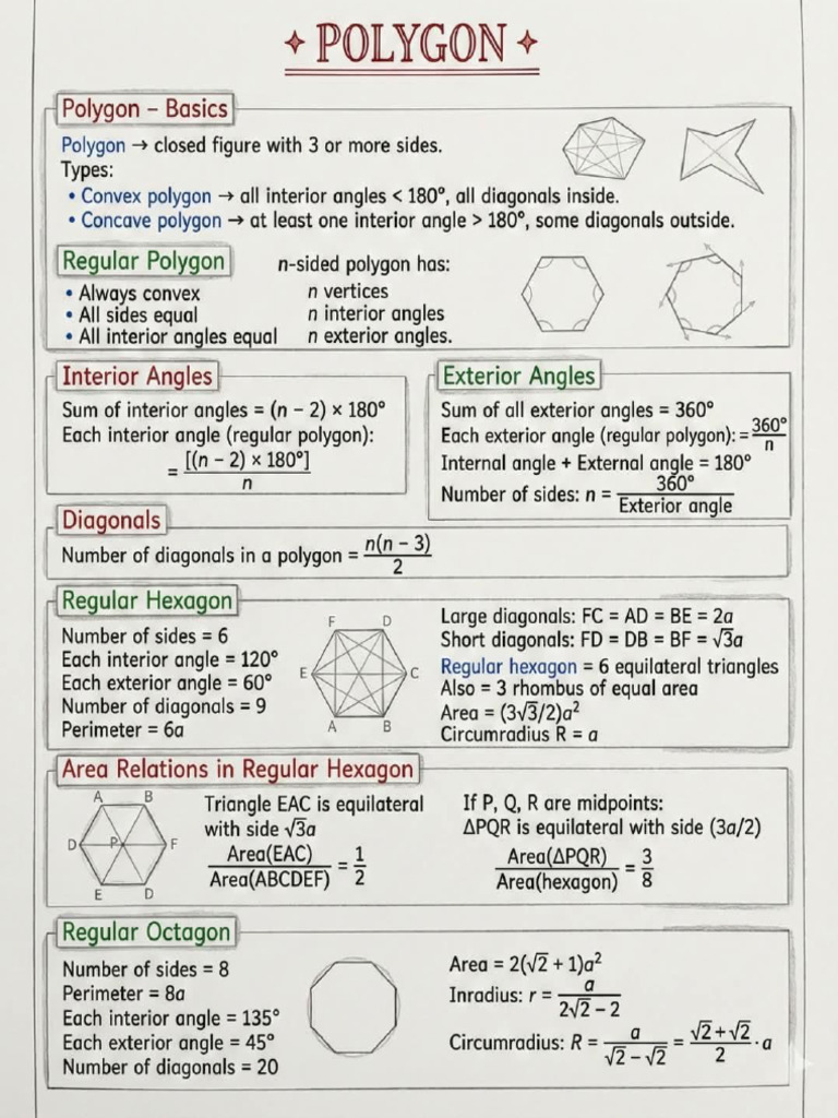 Maths Formulae Sheets | PDF