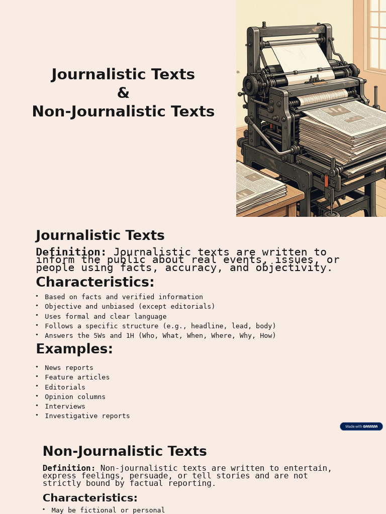 Journalistic Texts | PDF | Human Communication