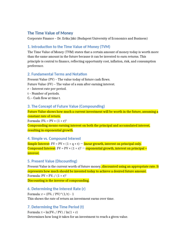 Understanding Time Value of Money | PDF | Time Value Of Money | Interest
