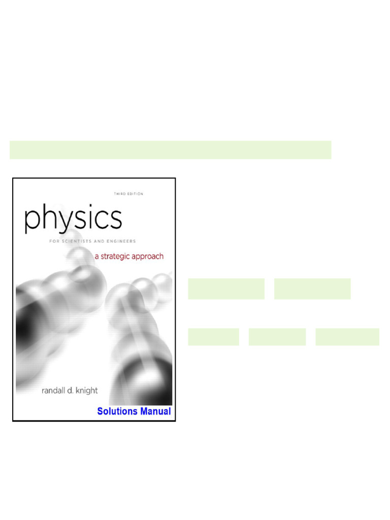 Physics for Scientists and Engineers 3rd Edition Knight Solutions ...