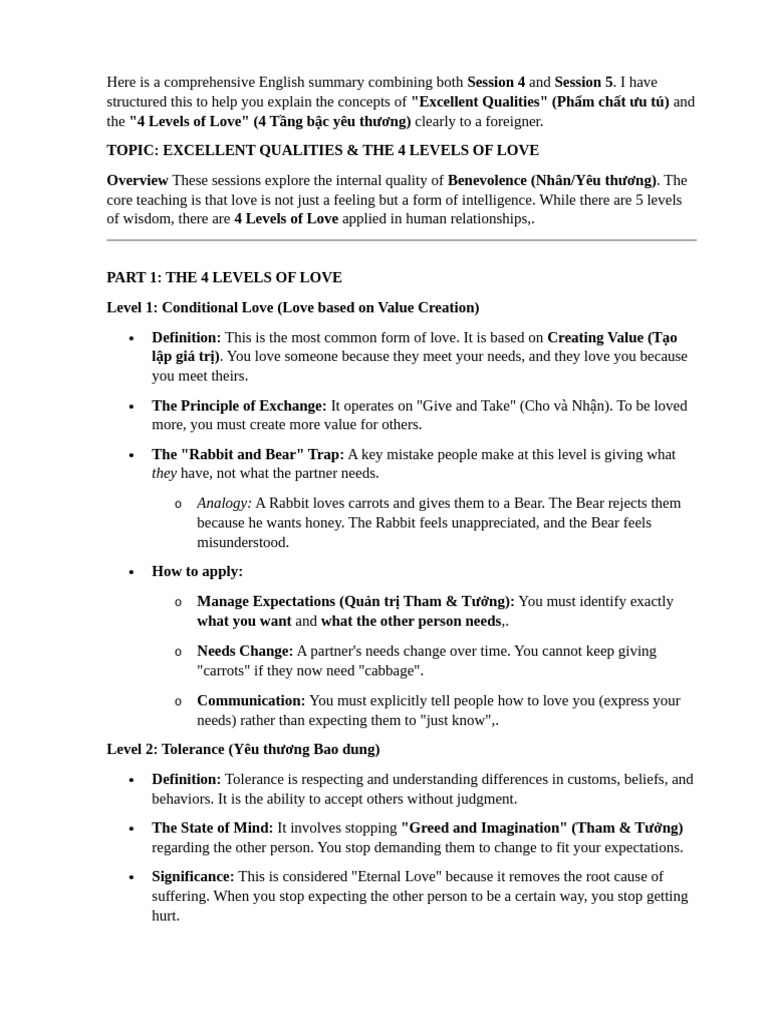 4 Levels of Love Explained | PDF | Love | Psychology