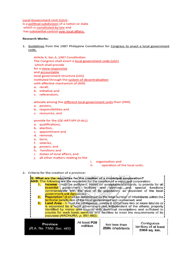 Understanding Local Government Units in the Philippines | PDF | Eminent ...