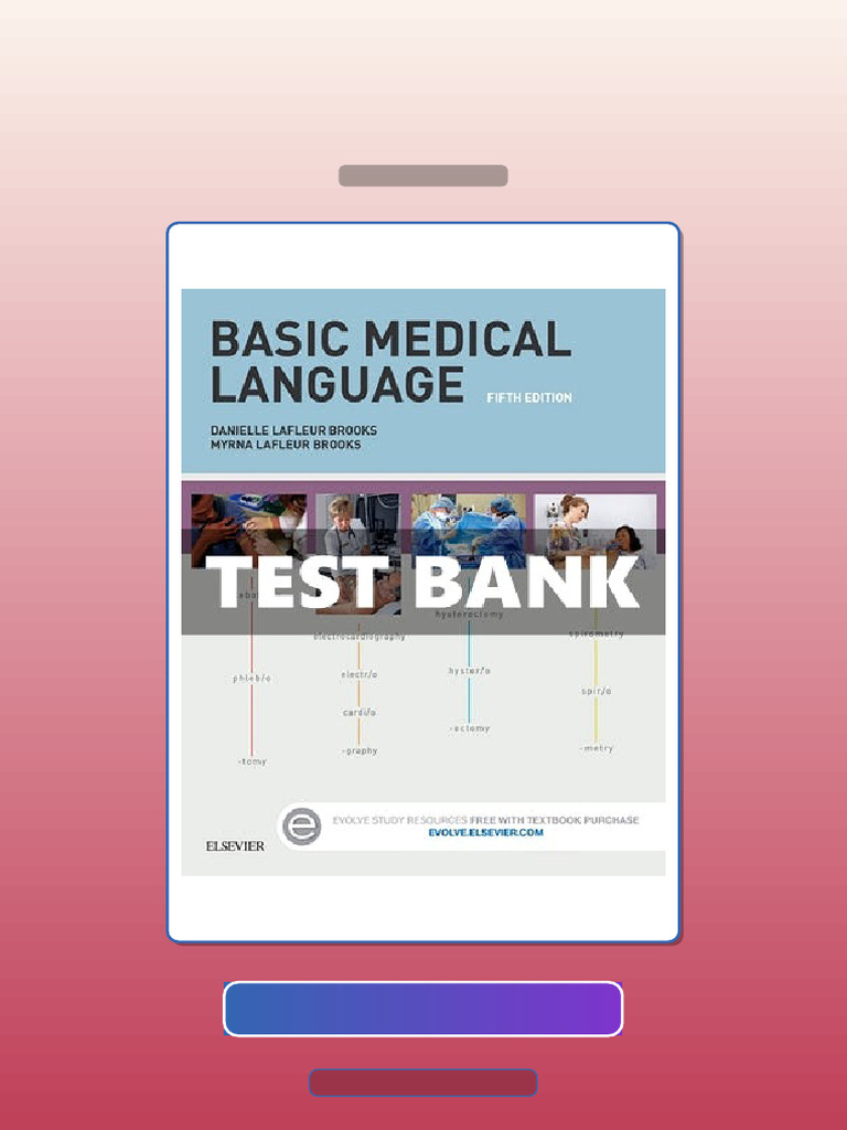 Test Bank for Basic Medical Language 5 Ed Brooks | PDF | Multiple ...
