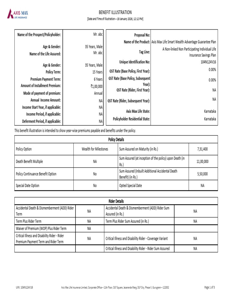 Illustration (7) | PDF | Insurance | Life Insurance