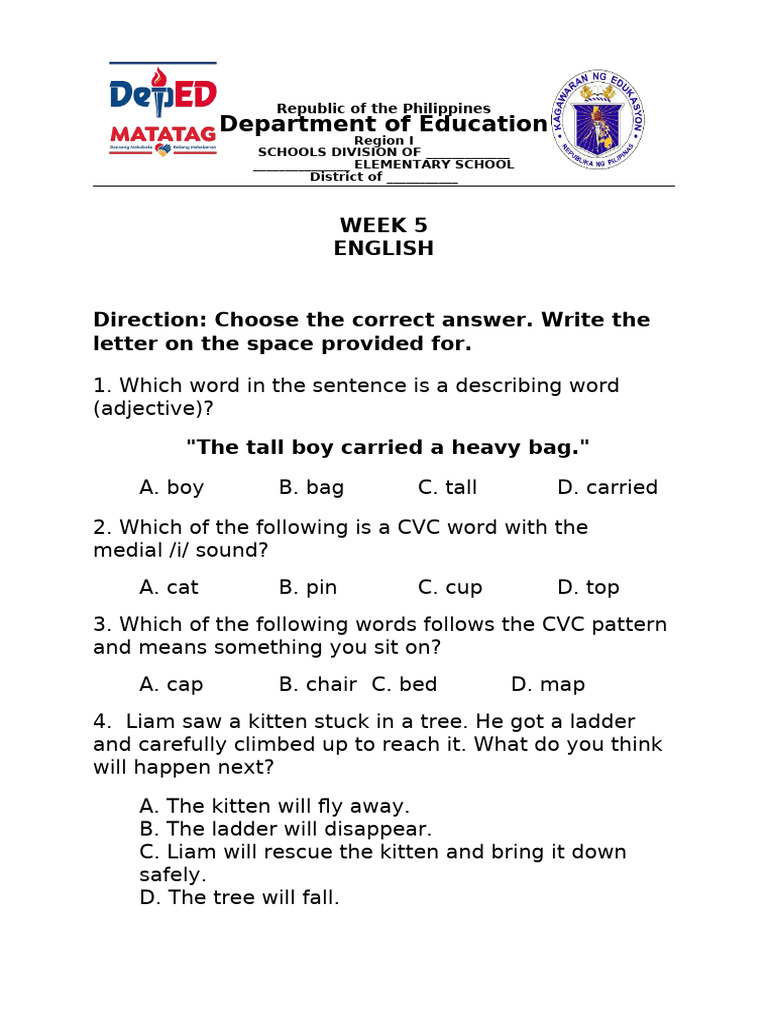 English Week 5 | PDF