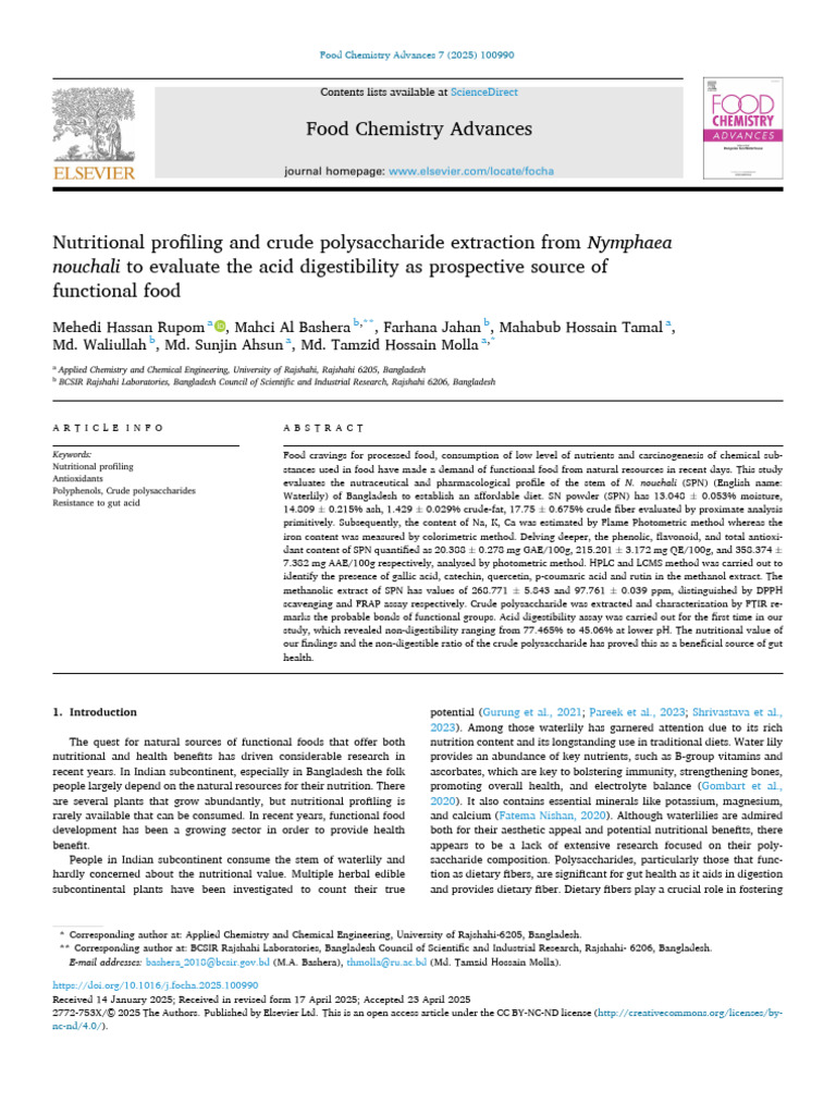 Rupom Journal | PDF | Polyphenol | Spectrophotometry