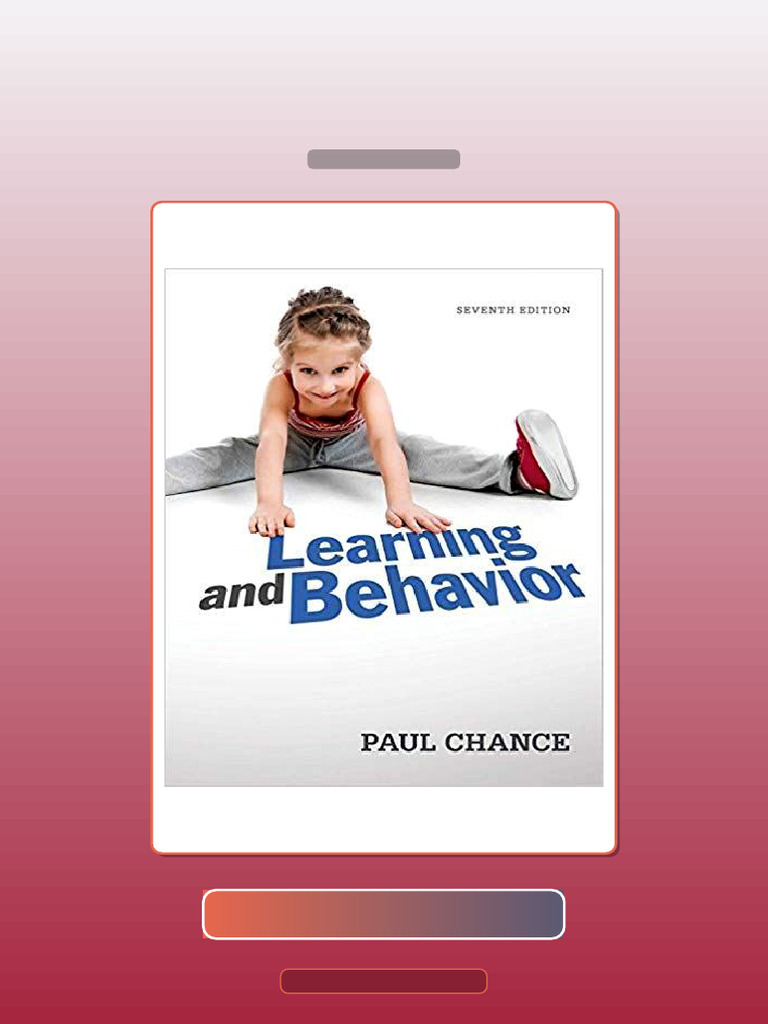 Test Bank for Learning and Behavior 7th Edition by Paul Chance | PDF | Science | Information