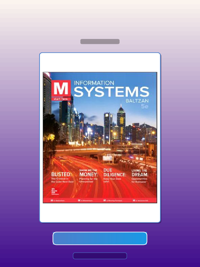 Test Bank for M Information Systems 5th Edition Paige Baltzan | PDF ...