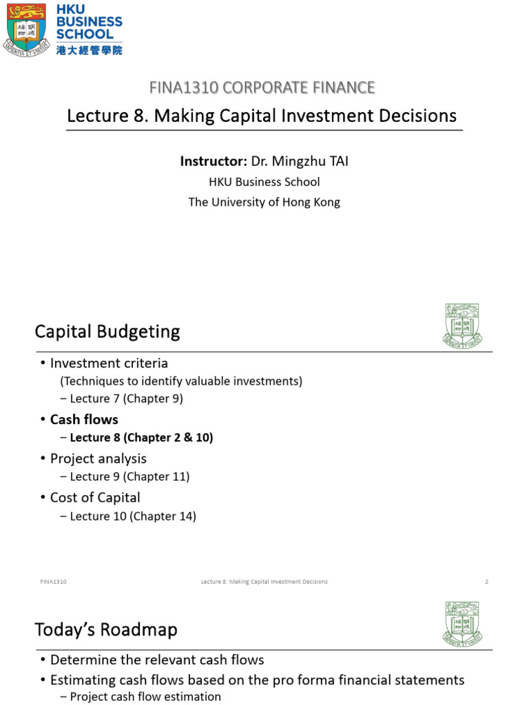 Lecture8_Capital Investment Decisions | PDF | Depreciation | Book Value