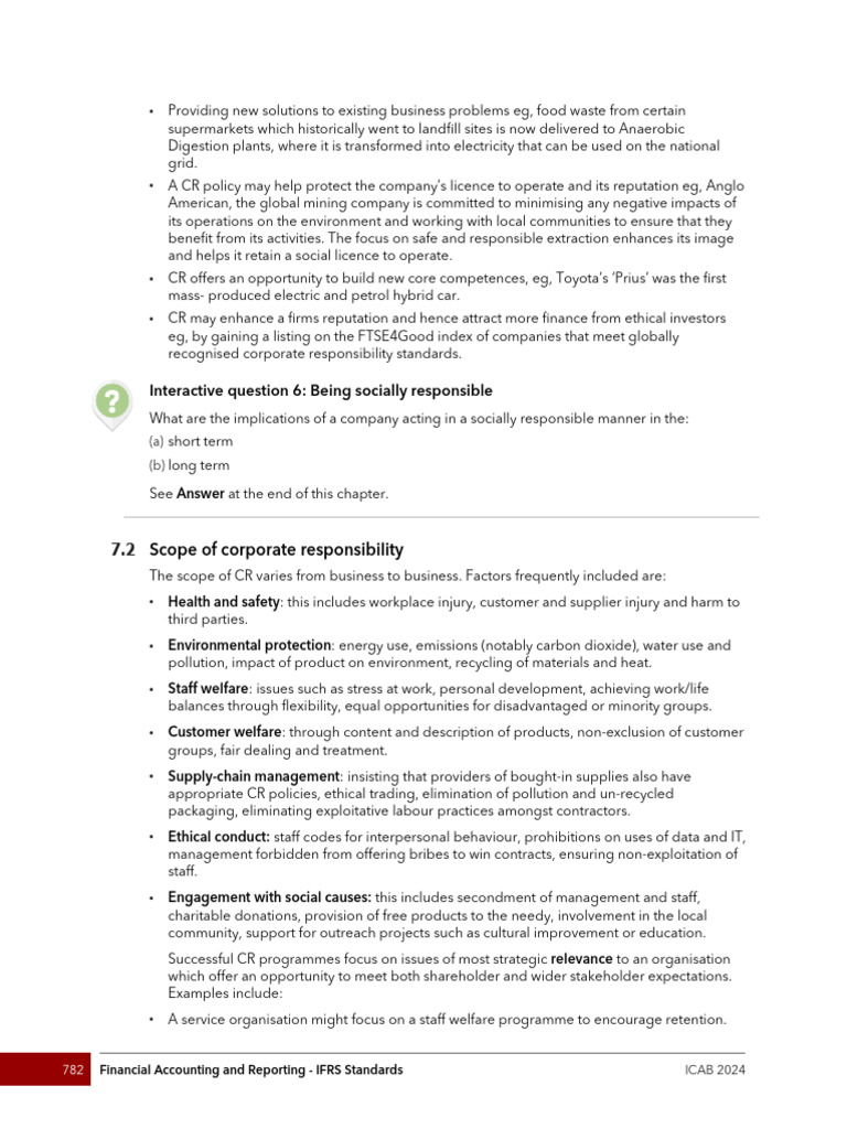 Corporate Responsibility in Business Practices | PDF | Corporate Social ...