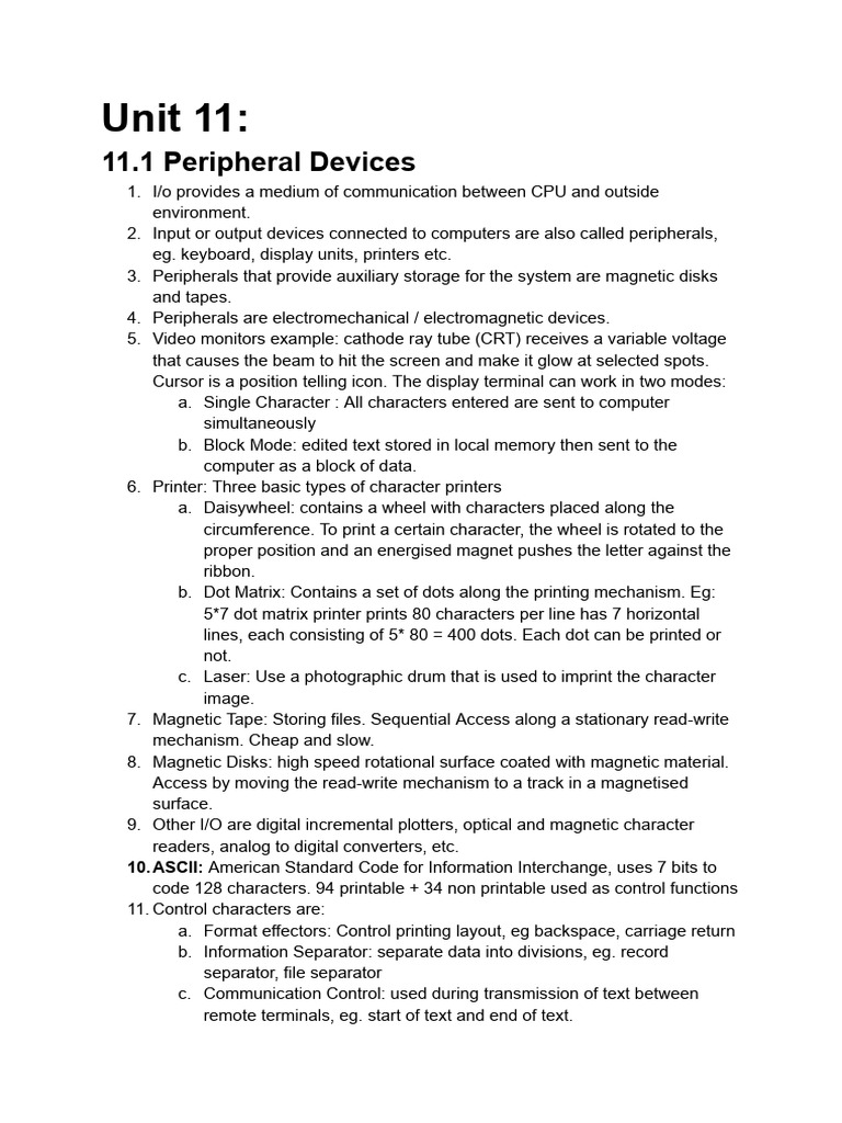 Understanding Peripheral Devices and I/O Interfaces | PDF | Computer ...