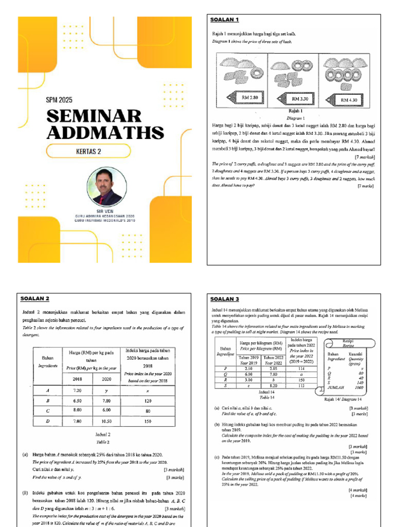 Seminar Addmath Kertas 2 101225 | PDF