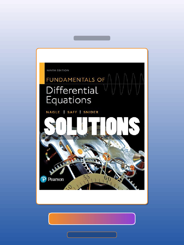 Test Bank for Fundamentals of Differential Equations 9th Edition Nagle ...