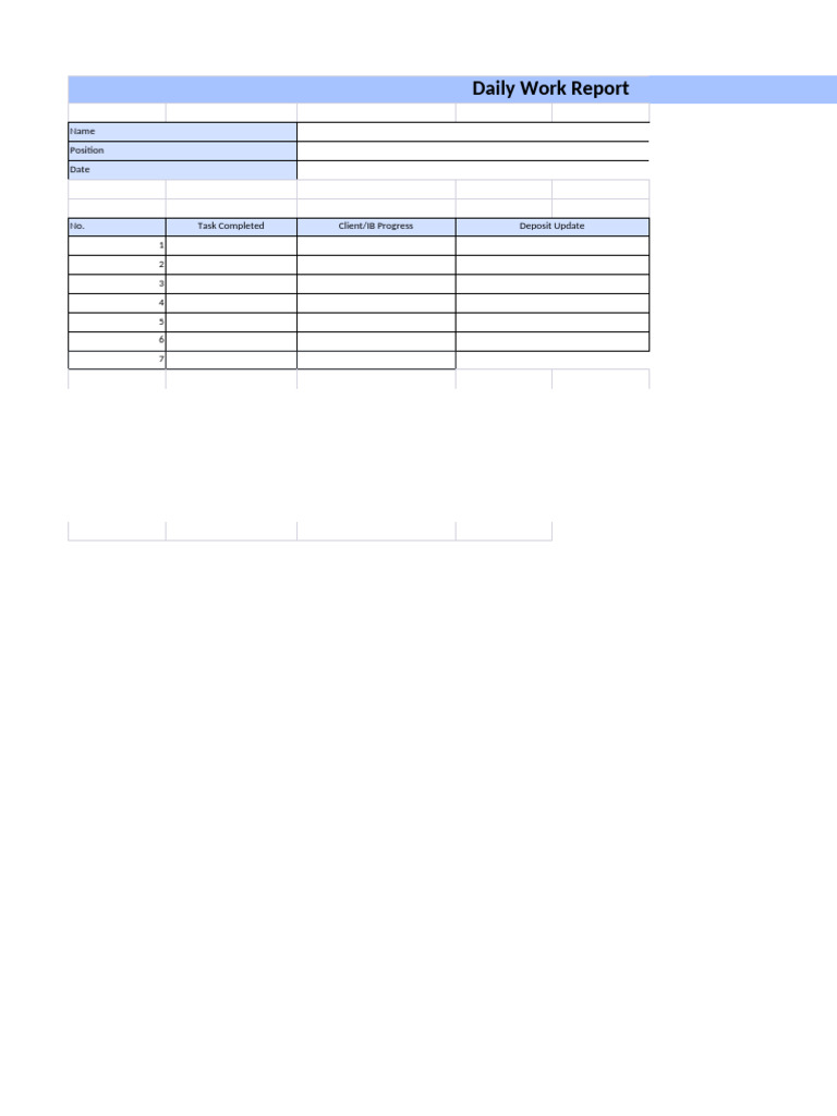 Daily Report Deyury | PDF