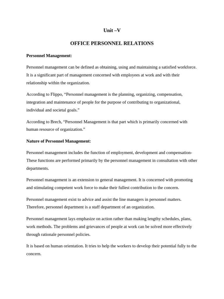 Office Personnel Management Overview | PDF | Human Resource Management ...