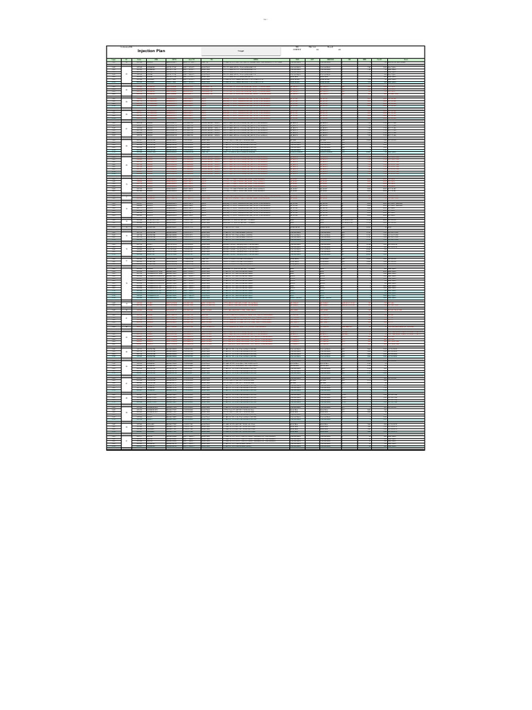 Injection Plan for January 2026 | PDF | Carbon