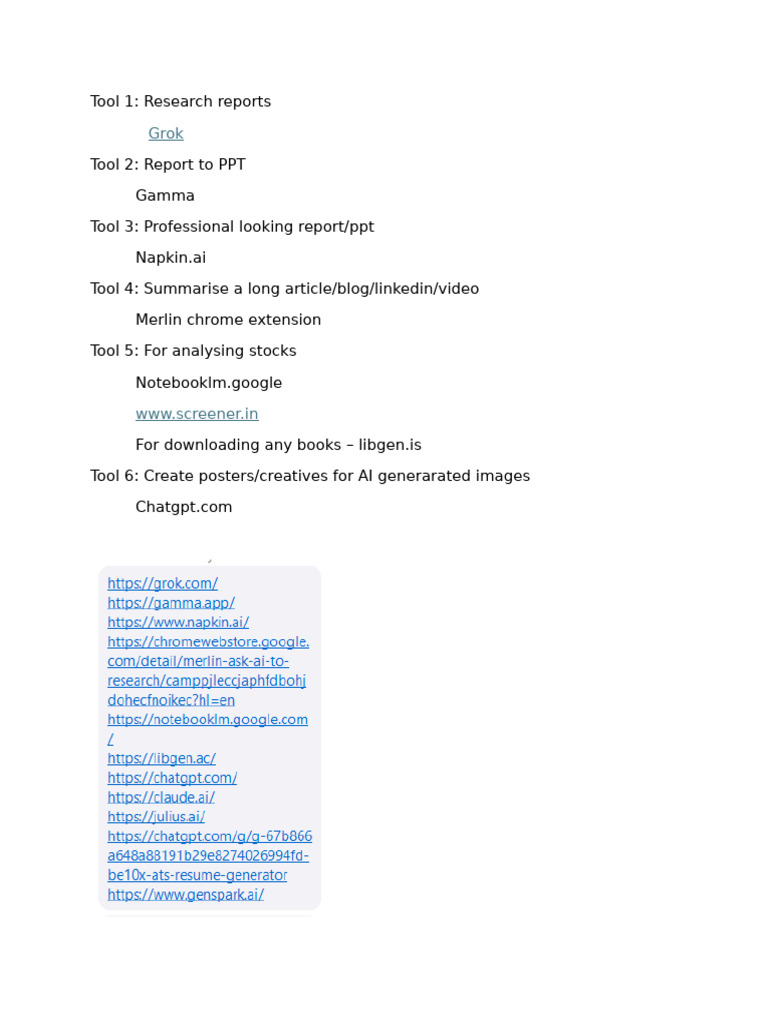 Essential Tools for Report Creation and Analysis | PDF