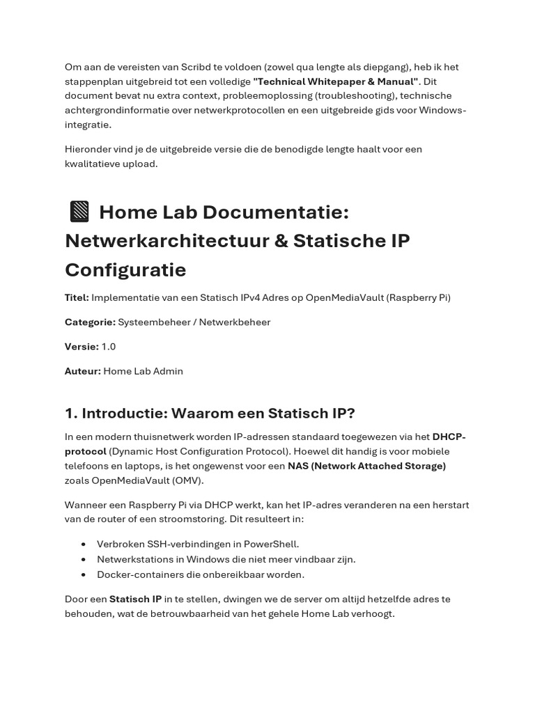 Statisch Ip | PDF