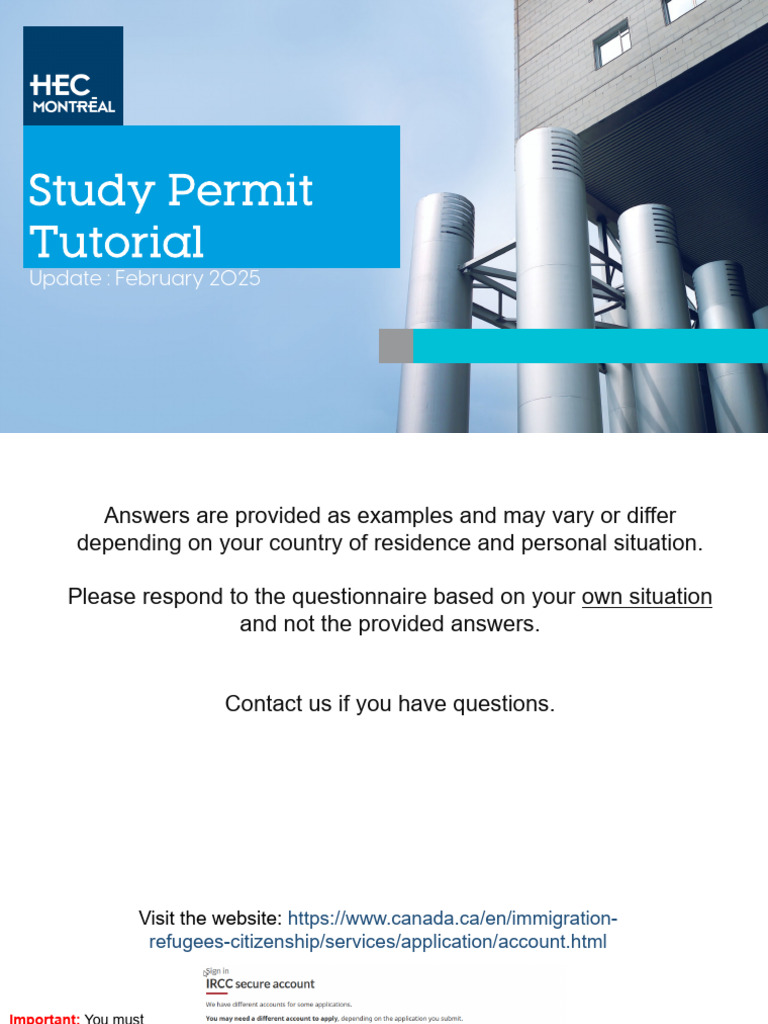 Study Permit Application Guide 2025 | PDF | Password
