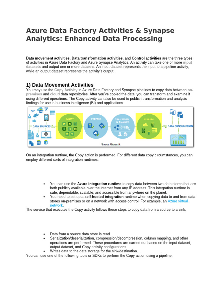Azure Data Factory Activity Overview | PDF | Control Flow | Microsoft Azure