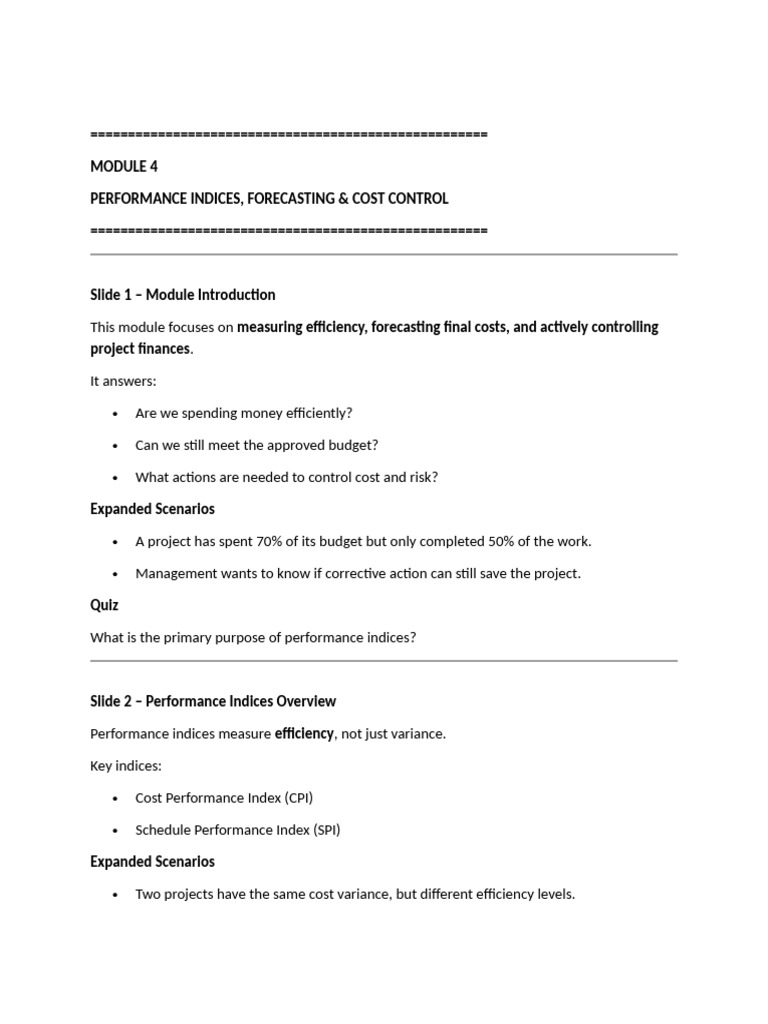 Performance Indices Chapter 4 | PDF | Analysis