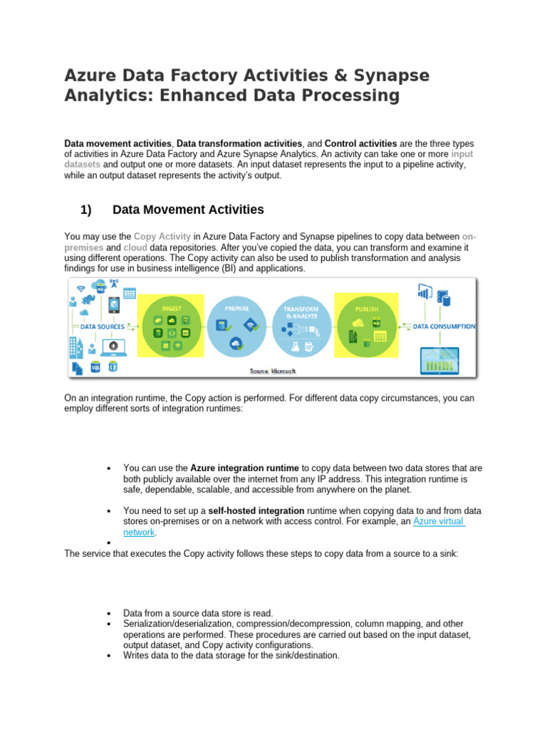 Azure Data Factory & Synapse Activities Guide | PDF | Control Flow ...