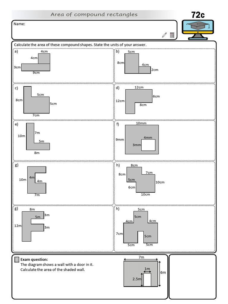 Area+of+Compound+Rectangles+(72c) q | PDF