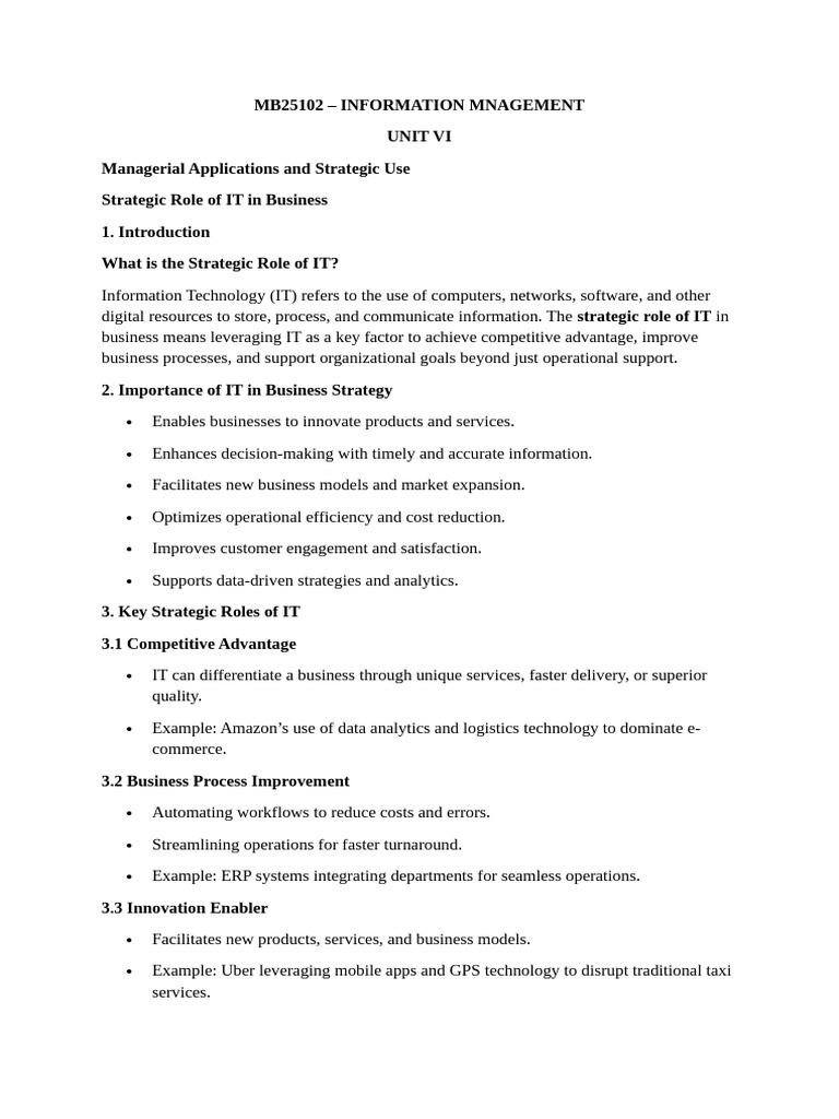 Im Unit Vi Notes | PDF | Project Management | Analytics