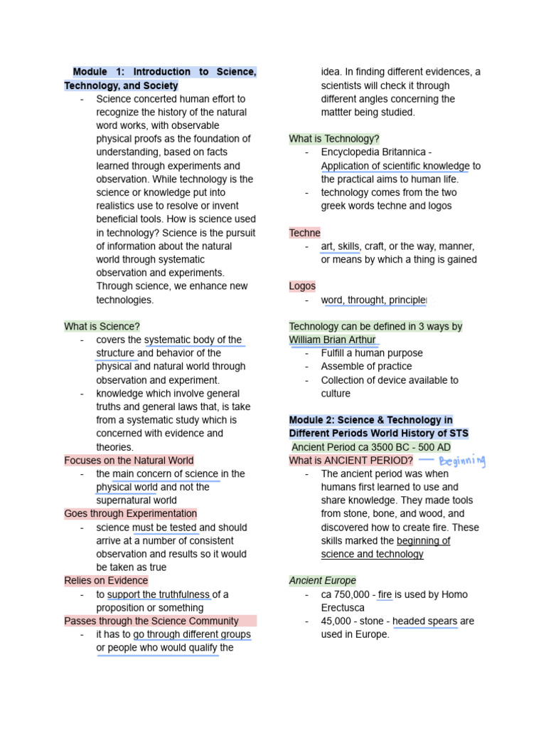 STS Midterm | PDF | Atoms | Science