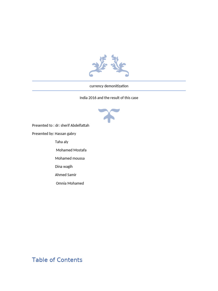 Currency Demonitization | PDF