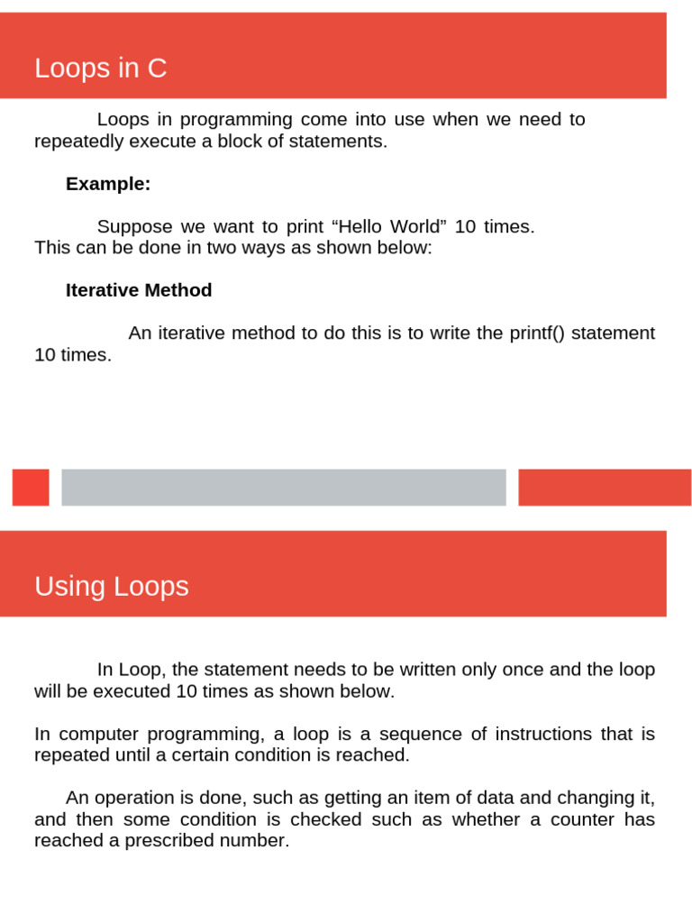 Understanding Loops in C Programming | PDF | Control Flow | Software ...