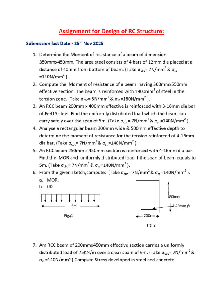 RCC assignment_033055 | PDF | Beam (Structure) | Chess Openings