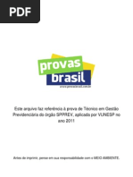 Prova Objetiva Tecnico Em Gestao Previdenciaria Spprev 2011 Vunesp[1]
