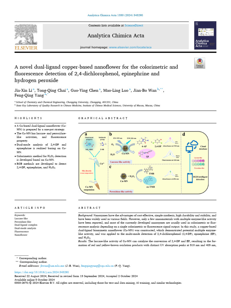 article 4 | PDF | Fluorescence | Hydrogen Peroxide
